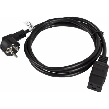 Napájecí kabel Lanberg CEE 7/7 napájecí kabel – IEC 320 C19, 1,8 m, černý (CA-C19C-10CC-0018-BK)