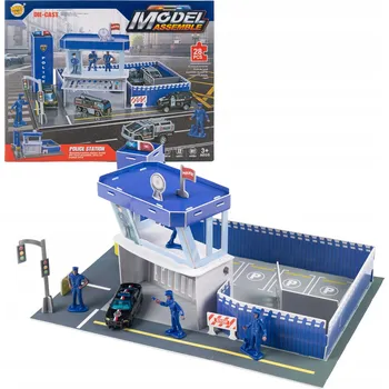 ostatní stavebnice Policejní Stanice Puzzle 3D pro Děti Stavebnice s Autíčkem