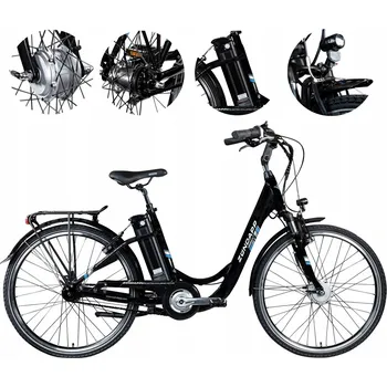 Elektrokolo Elektrokolo (do 250 W) Zundapp Green 3.7, rám 19,5 palců, hliníkový, kolo 28", černé, 250 W