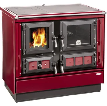 Krbová kamna KVS MORAVIA VSP 9112 KLAUDIE s výměníkem sporák na tuhá paliva 11,4kW, s troubou, levý bordó/chrom