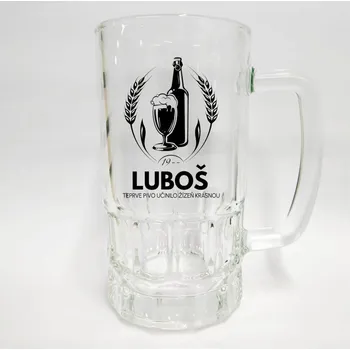 Sklenice Skleněný půllitr se jménem Luboš v1