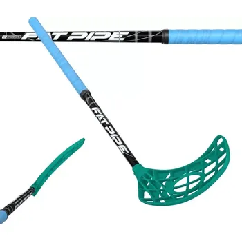 Florbalová hůl Fatpipe Core 34 Baby Blue/Coral SMU Pravá (pravá ruka dole) 65 cm (= 76 cm)