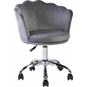 Křeslo Čalouněné otočné křeslo Della šedé