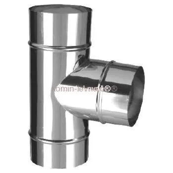 Komín Nerez T-kus 87 st. 180/150 0,8mm redukovaný vývod