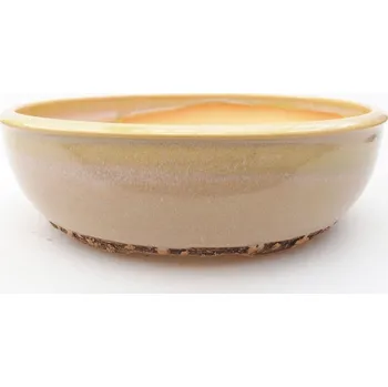 Květináč Keramická bonsai miska 19,5 x 19,5 x 6 cm béžová