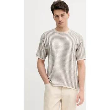 Pánské oblečení Bavlněné tričko United Colors of Benetton 1195K109V béžová 01X, vel. M