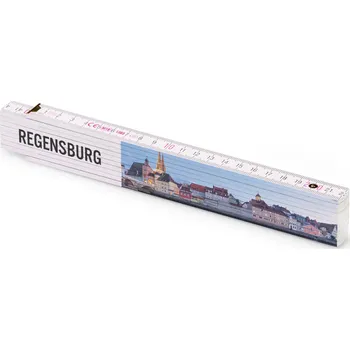 metr Metrie | Block 52 Skládací metr, s potiskem Regensburg – staré město | 2 m