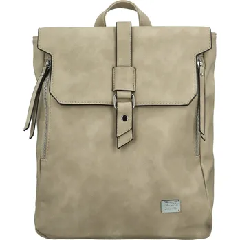 Moderní dámský koženkový kabelko-batoh Kalei, khaki