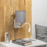 Brilagi - LED Nástěnná lampa NUBILA 1xE27/25W/230V + LED/3W bílá/šedá