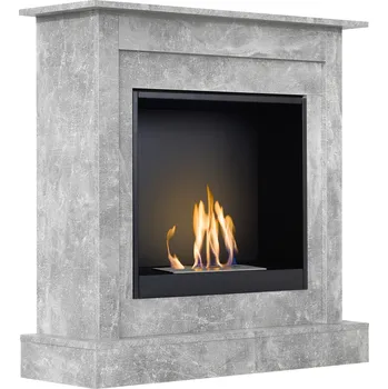 Biokrb Volně stojící biokrb Aflamo 90 x 90 x 30 cm, šedý