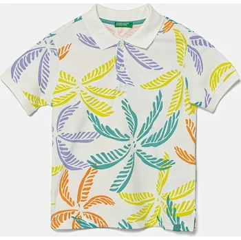 Dětská móda Dětská bavlněná polokošile United Colors of Benetton 36Y4G300Y.P.Seasonal bílá 00X, vel. 116