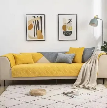 Dekorativní polštářek Moderní plyšové přehozy na pohovky Barva: Žlutá, Velikost: potah na polštář 45 x 45 cm