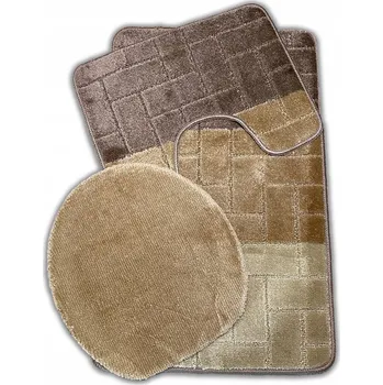 Koupelnová předložka Sada 3 protiskluzových koupelnových předložek 50x80 + 50x40 + 40x44 cm