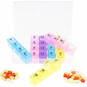 Dávkovač léků Organizér na léky Martom - 4 přihrádky na den