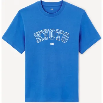 Pánské oblečení Celio Bavlněné tričko Jeoverdu 1149544 Modrá XL