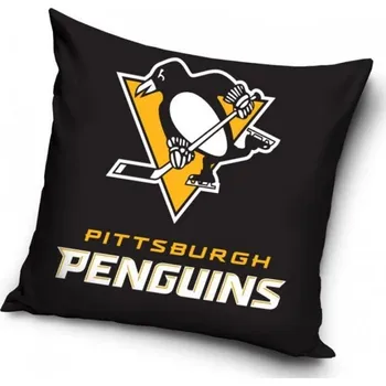 Polštář Velurový Polštář NHL 40x40cm, Pittsburgh Penguins TipTrade