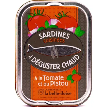 konzervovaná ryba La Belle-Iloise Sardinky s rajčaty a pistou na konzumaci po tepelné úpravě 115 g
