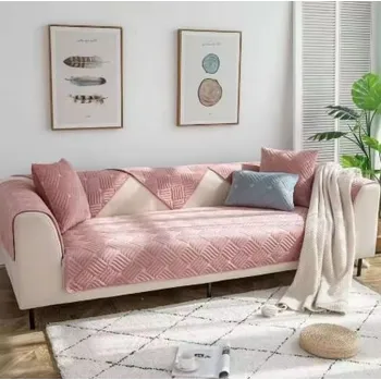 Přehoz na lůžko Moderní plyšové přehozy na pohovky Barva: Růžová, Velikost: Š90 x D90 cm