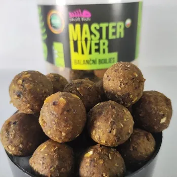 Boilies Skull fish neutrálně vyvážené boilies MASTER LIVER 200 g Velikost: 20 mm