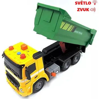 autíčko Sklápěčka na setrvačník se světlem a zvukem 25 cm