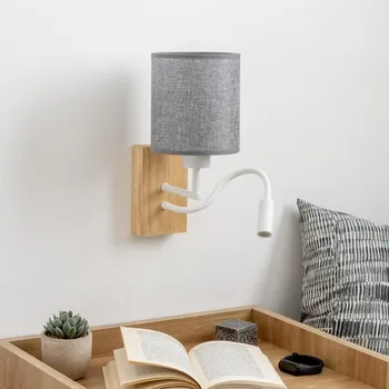 Nástěnné svítidlo Brilagi - LED Nástěnná lampa NUBILA WOOD 1xE27/25W/230V + LED/3W dub/šedá