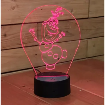 Lampička LED lampička Ledové Království Sněhulák Dálkový Ovladač Jméno Věnování