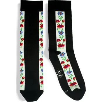 Hudebniny Pánské folklórní ponožky 42-46 - barevná mašla