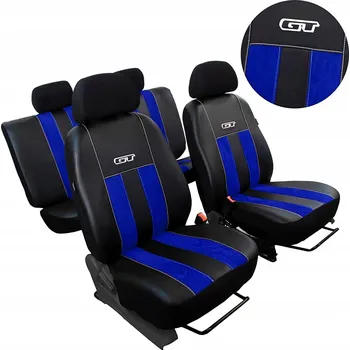 Moto oblečení Potah na celou sadu sedadel Pok-ter umělá kůže, umělý semiš černá, šedá univerzální