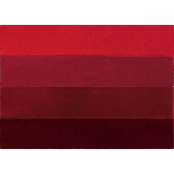 Sada koupelnových doplňků Spirella koupelnová předložka FOUR, červená, polyester, protiskluzová, 60 x 90 cm