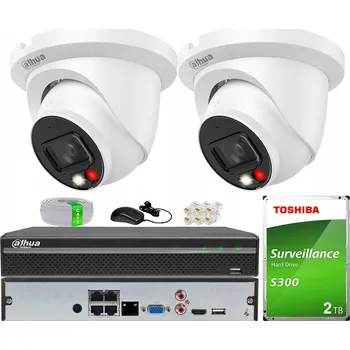 Bezpečnostní kamera Sada IP PoE monitoringu: 2 kamery IPC-HDW2649TM-S-IL-0280B WizSense DAHUA