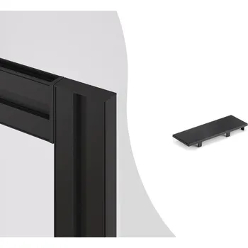 Šatní skříň EMUCA Krytka profilu systému ZERO černá