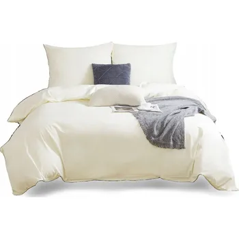 Povlečení POVLEČENÍ BAVLNA SATÉN 140X200 + POVLEČENÍ NA POLŠTÁŘ 70X80 JEDNOBAREVNÉ ECRU