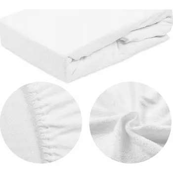 Prostěradlo Froté Prostěradlo 120x200 z GUMKĄ Zeleň PÁSKEM Bavlna měkké PREMIUM