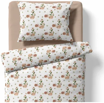 Povlečení Lamatex Dětské povlečení – Šneci bio – bílá