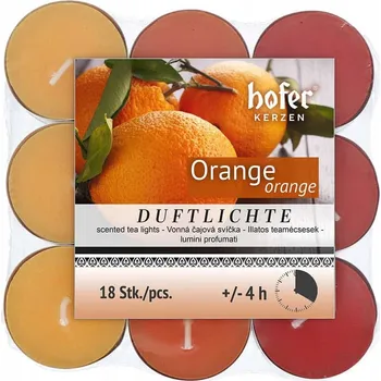 Svíčka Ohřívače svíček vonné Tealight 3,5h Pomerančový punč 18 ks