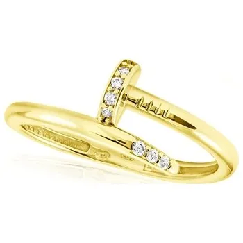 Prsten Dámský prsten ze žlutého zlata hřebík PR0787F + DÁREK ZDARMA