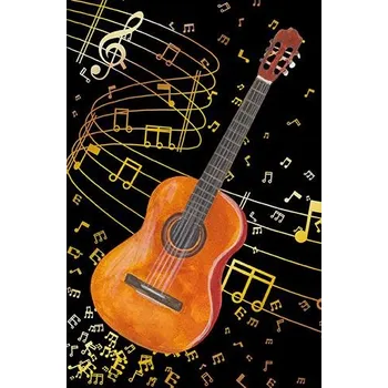 Přání bez textu s motivem klasické kytary