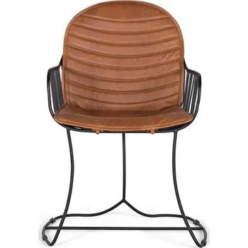 Jídelní židle Kožená židle Victoria 92cm - retro