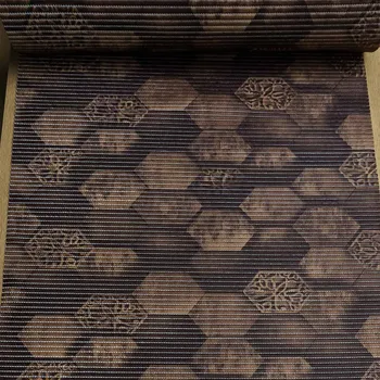 Koupelnová předložka Pěnová PVC předložka 4059-2 65 cm metráž plástev/tmavě hnědá