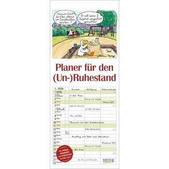 Komiks pro dospělé Planer für den (Un-)Ruhestand 2026 - Korsch Verlag