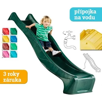 skluzavka skluzavka Monkey´s Home Eko-Line s přípojkou na vodu zelená 2,28 m
