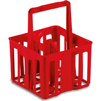 přepravka pro zvíře Přepravka na 4 láhve s držákem červená