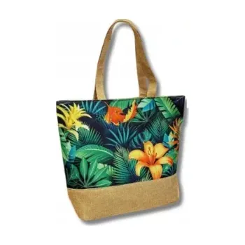 Plážová taška Plážová taška KVĚTINA NT24 (Velká prostorná dámská taška vhodná na pláž nebo piknik)