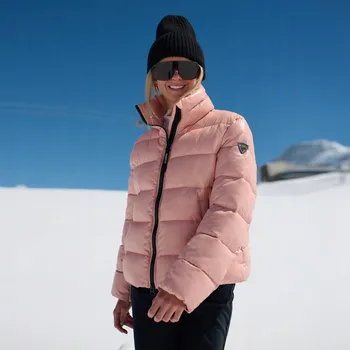 Dámská péřová bunda Rossignol Shiny Bomber pastelově pink S