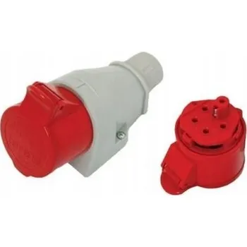Elektrická zásuvka Elektrická Zásuvka hermetická Tarel červená