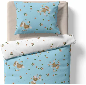 Povlečení Lamatex Dětské povlečení – Pejsek Bonifác – modrá 140 x 200, 90 x 70 cm zipový uzávěr