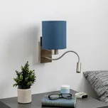 Brilagi - LED Nástěnná lampa NUBILA 1xE27/25W/230V+ LED/3W chrom/tmavě modrá