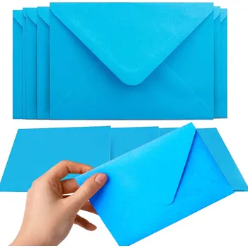 Obálka OBÁLKY OKRASNÉ OBÁLKY NA POZVÁNKY, MODRÉ C6 114×162 mm, 10 KS