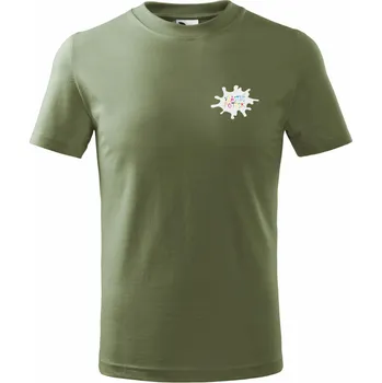 Chlapecké tričko ON-DESIGN Dětské triko s vlastním potiskem Velikost: 134 cm/8 let, Umístění potisku: levé prso, Barva: khaki