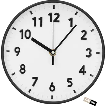 Hodiny Černé nástěnné hodiny do obýváku kuchyňské dekorativní klasické 20 cm